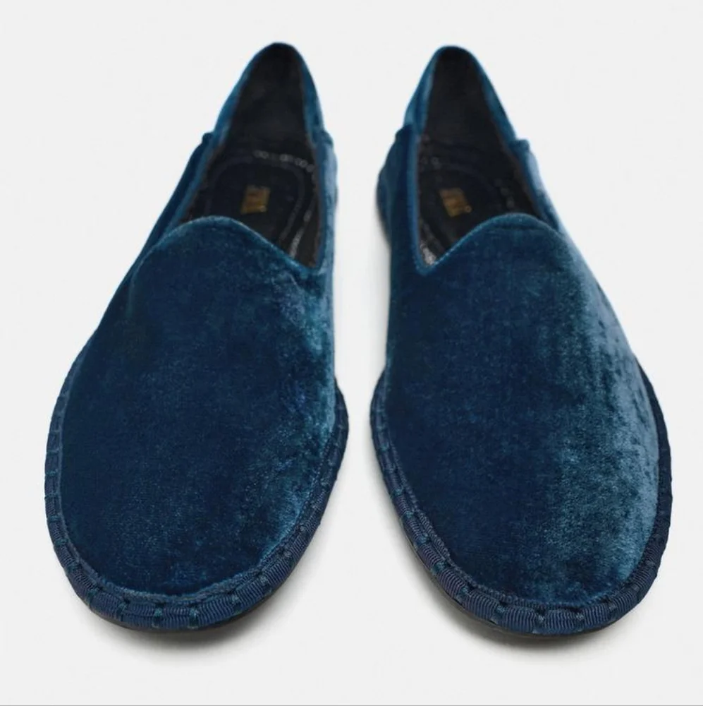 Zara Flay Velvet Shoes